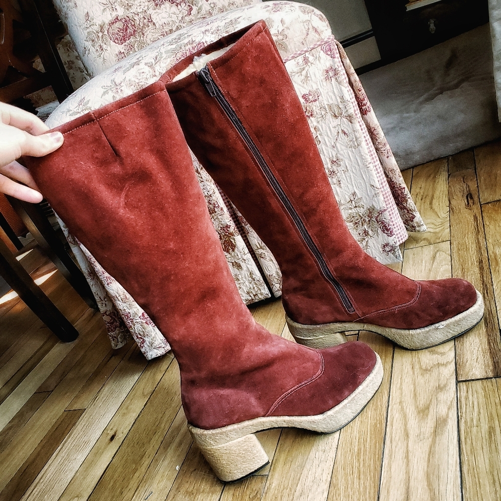 Italy Rust Leather Boots made in Italy